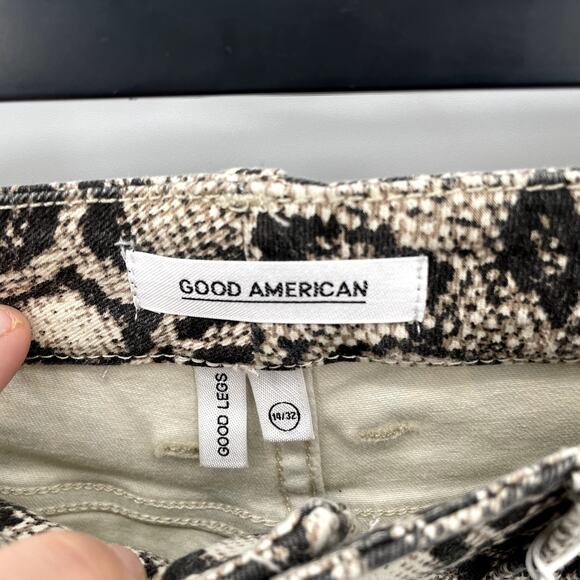 GOOD AMERICAN NWT Good Legs Skinny Jean in Snakeskin // 14 - Picture 7 of 10